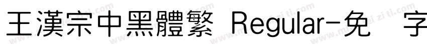 王漢宗中黑體繁 Regular字体转换